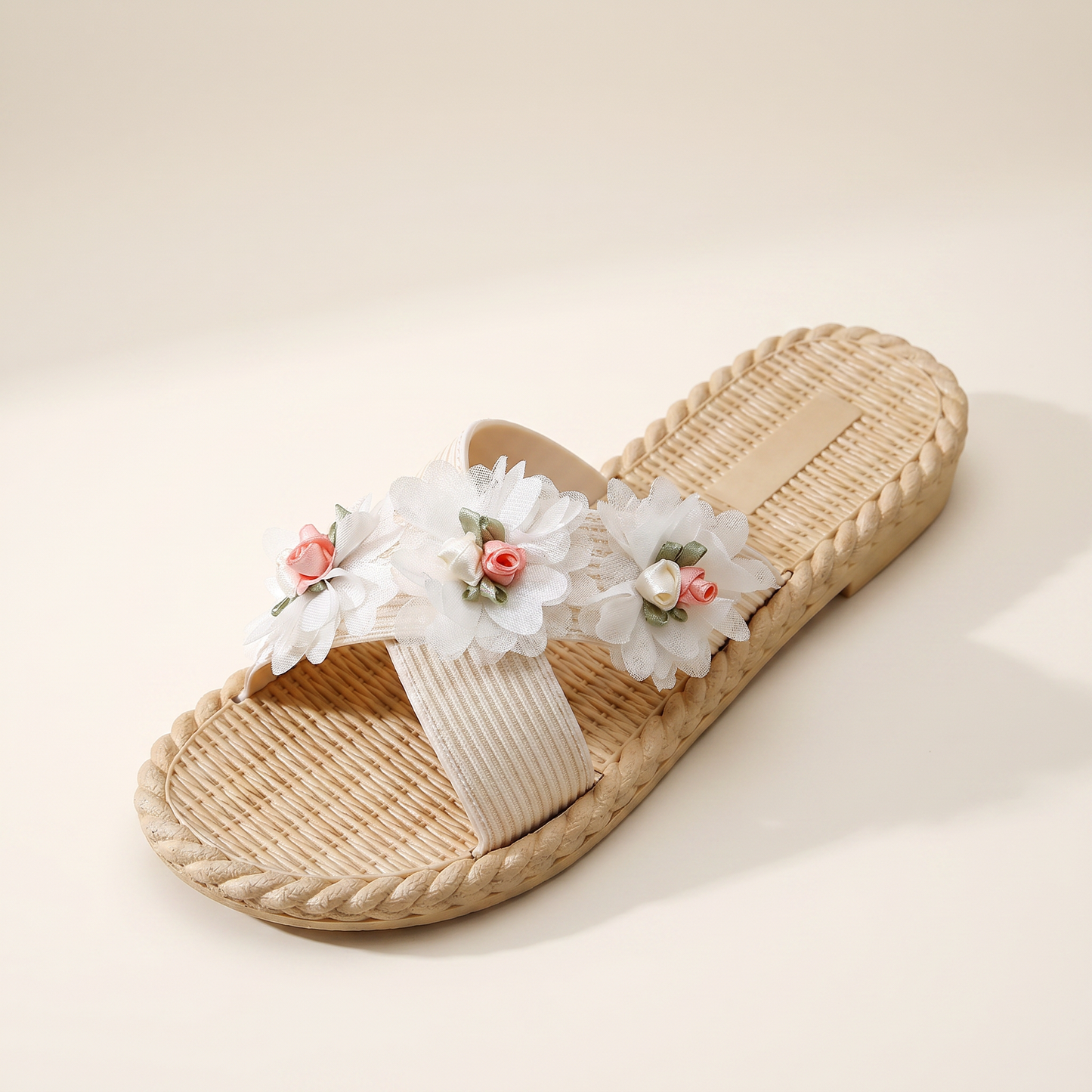 Sunoire melany green floral sandals 05 colorway beige