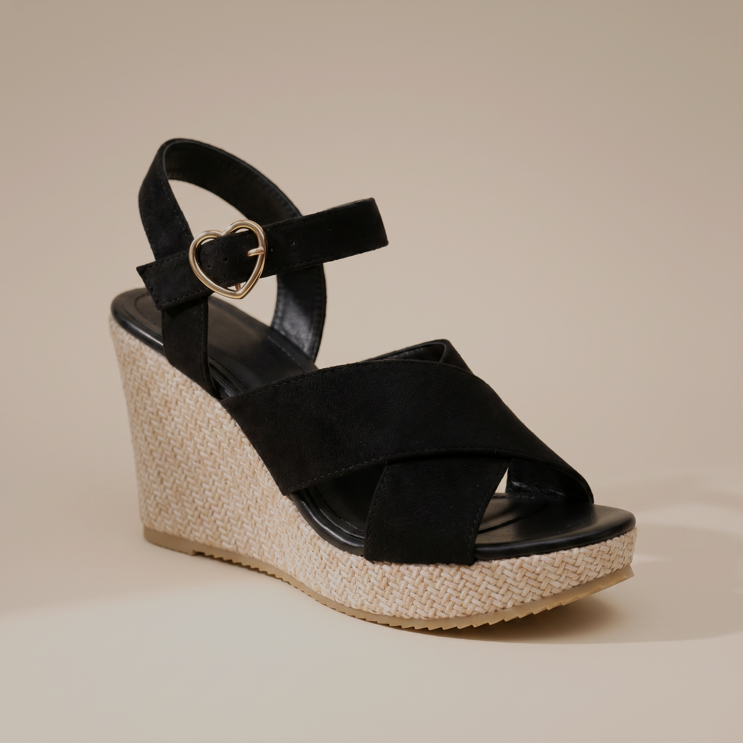 Sunoire crossover espadrille wedges 06 colorway black