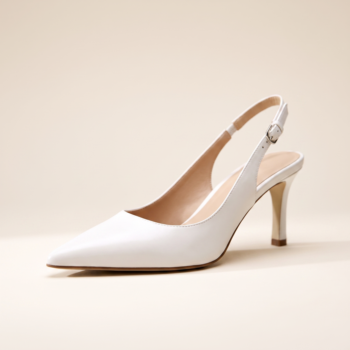 Sunoire women s elegant black slingback heels pointed toe 07 colorway white