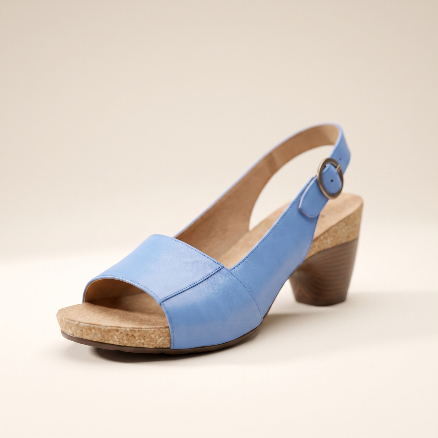Sunoire adrianna womens block heel slingback sandals 09 colorway blue