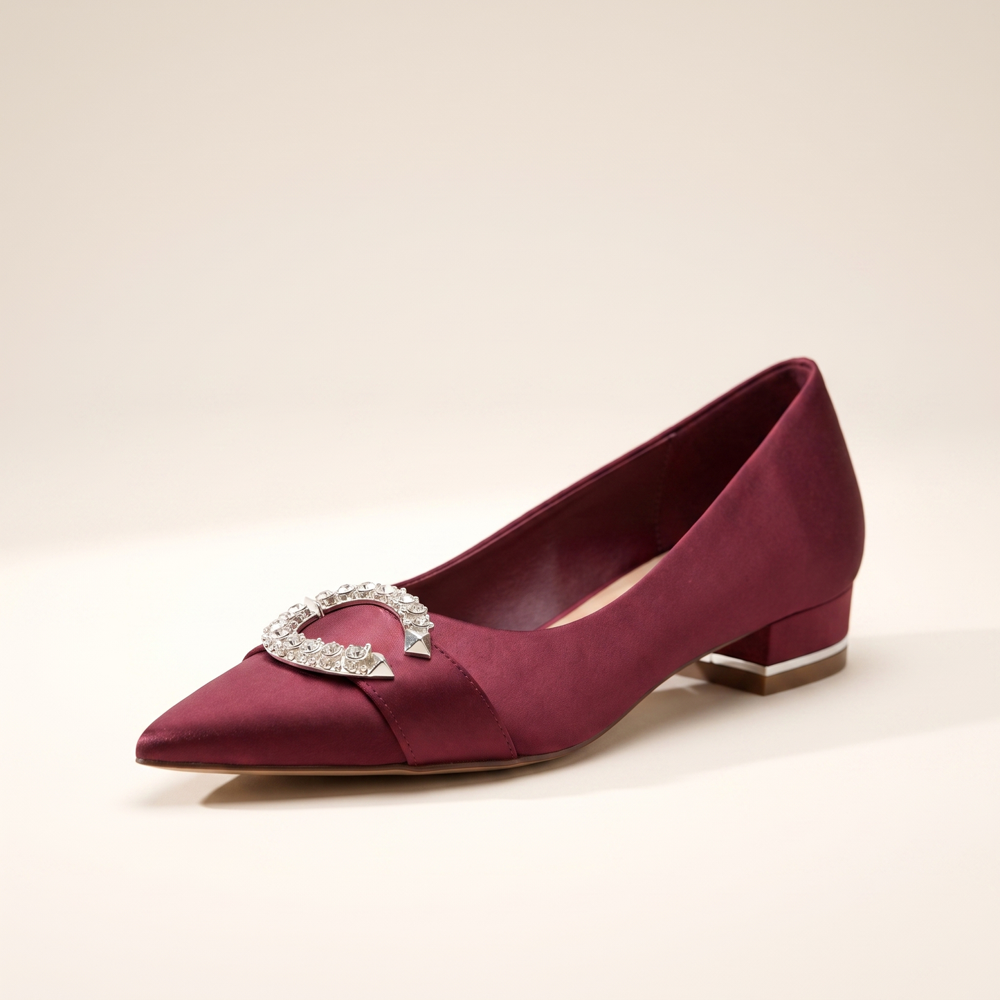 Sunoire womens satin bridal flats 09 colorway red carpet