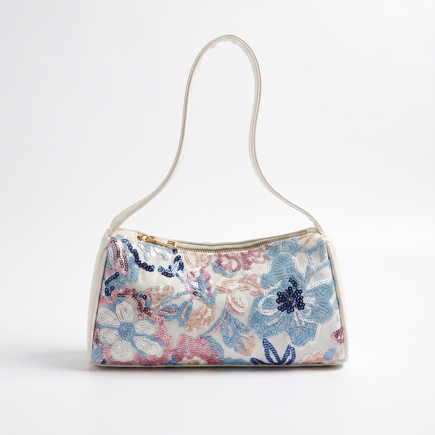Sunoire bag 05 underarm girls colorway blue floral garment flatlay 01