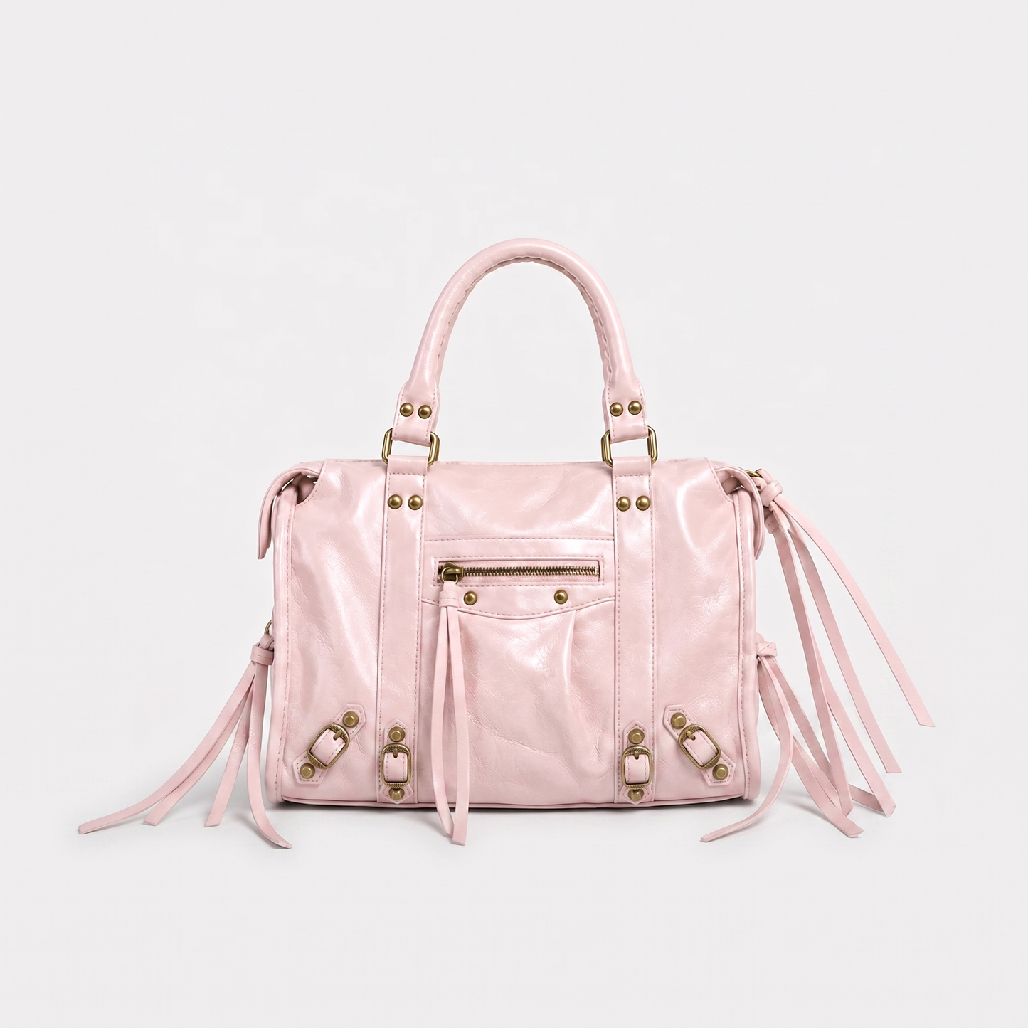 Sunoire bag 12 biker mini tote colorway pink garment flatlay 01