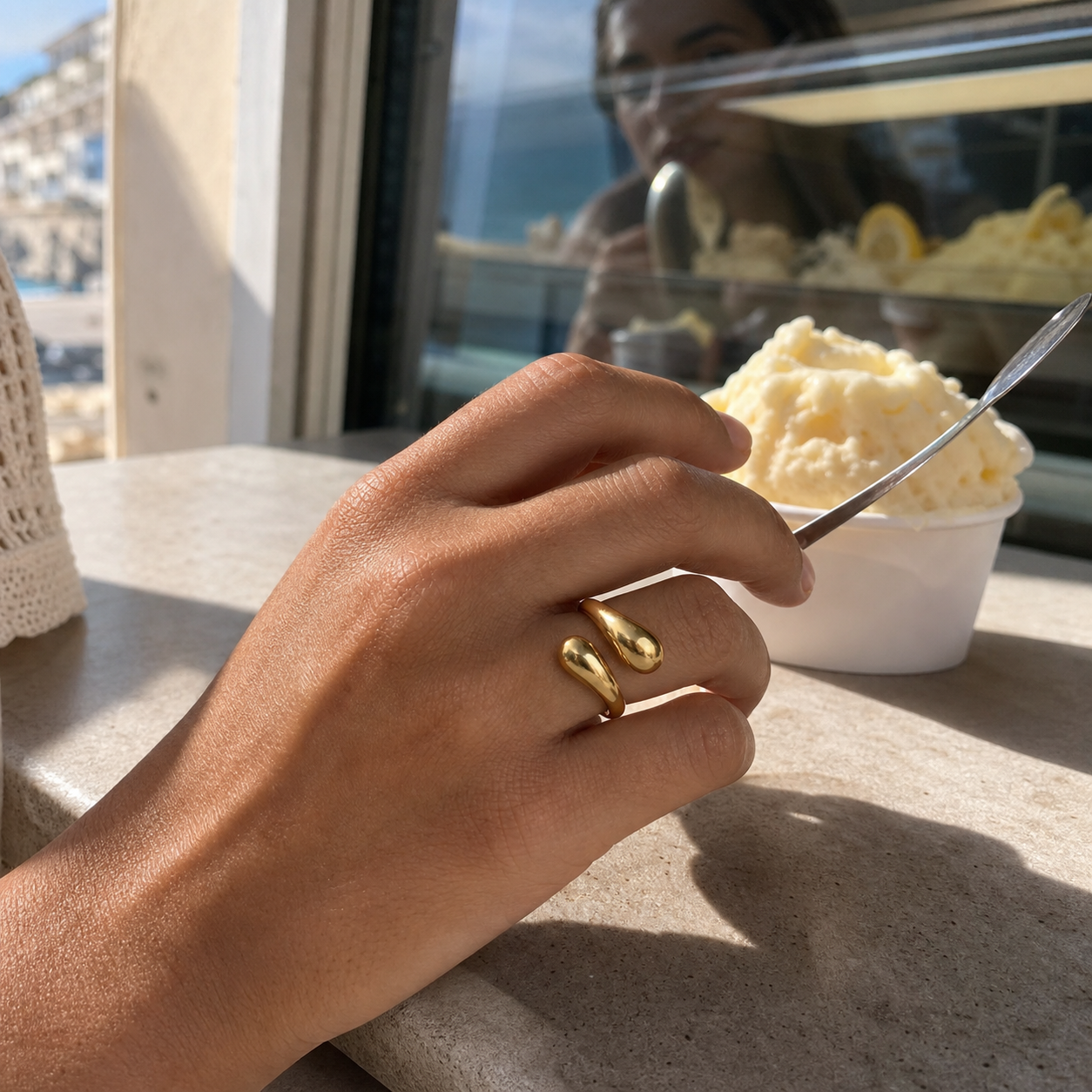 Bianca Gold Ring — lifestyle photo