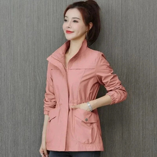 Women’s Lightweight Waterproof Trench Coat in Pink