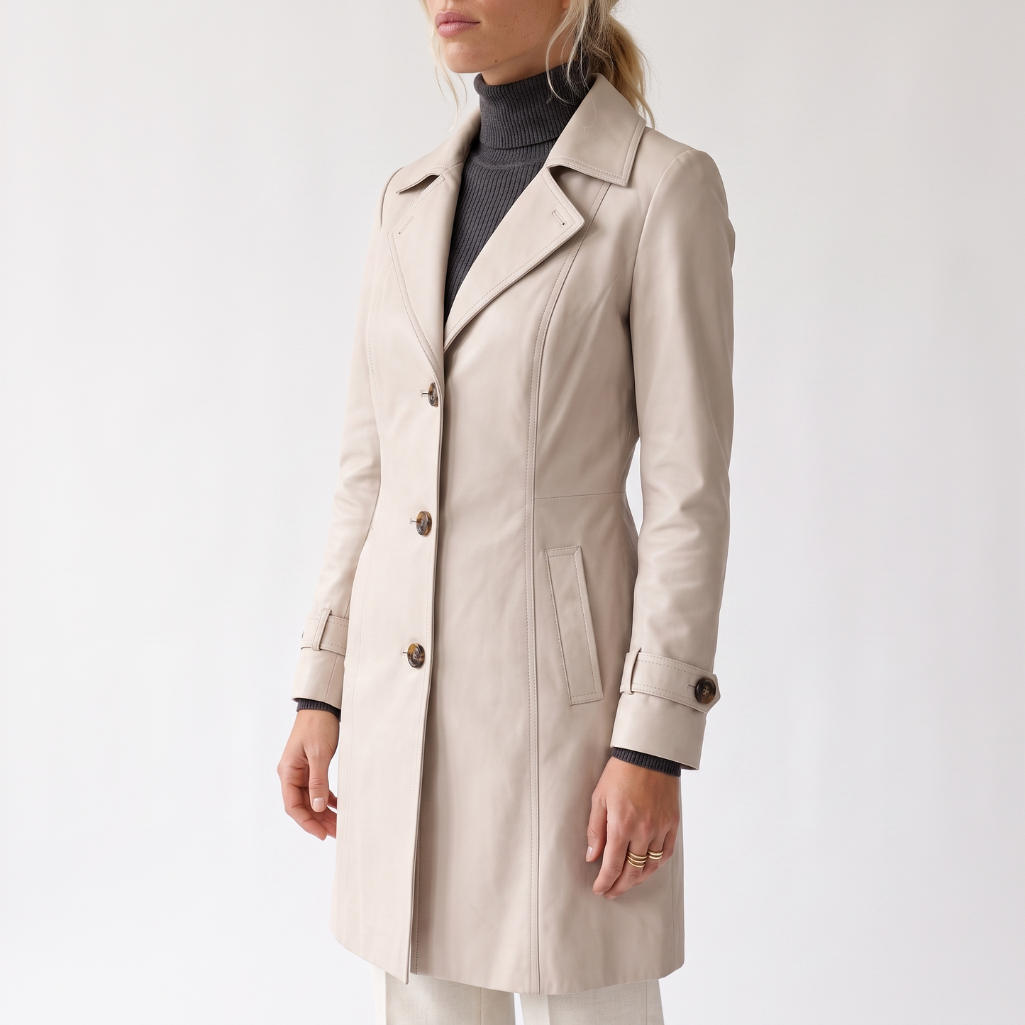 Sunoire kirsten classic and stylish trench coat torso crop 01
