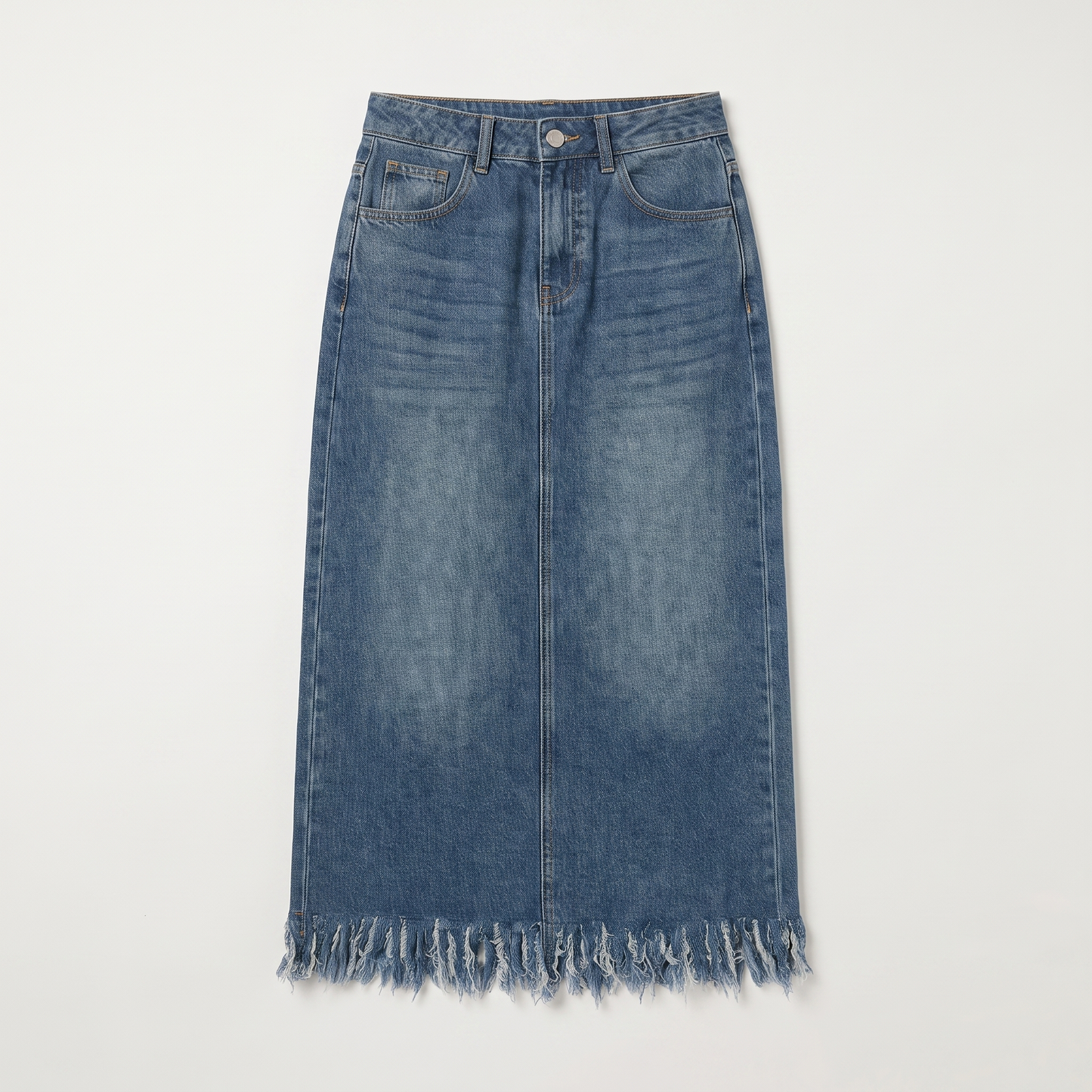 Sunoire maren blue denim skirt garment flatlay 01