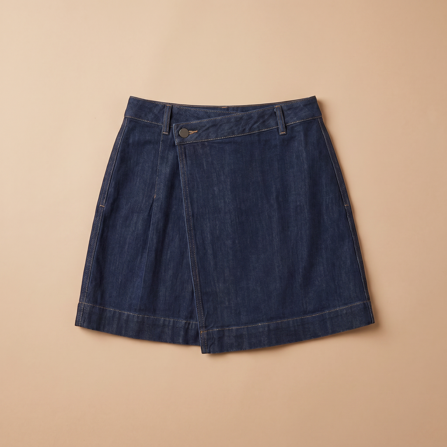 Sunoire renee blue denim skirt garment flatlay 01