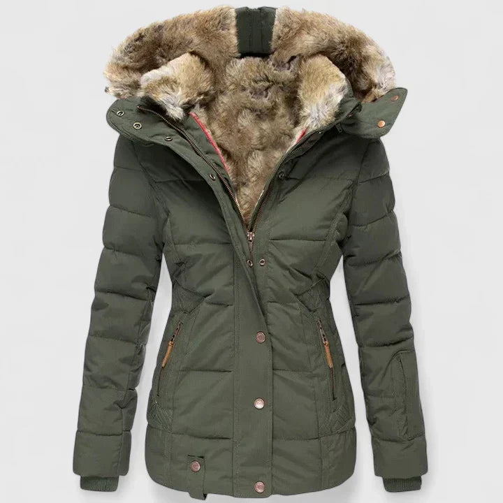 Veyzandra | Comfortable Coat in Green