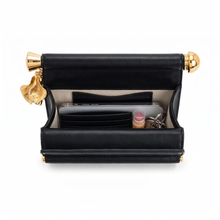 Women's Faux Leather Flap Clutch, interior