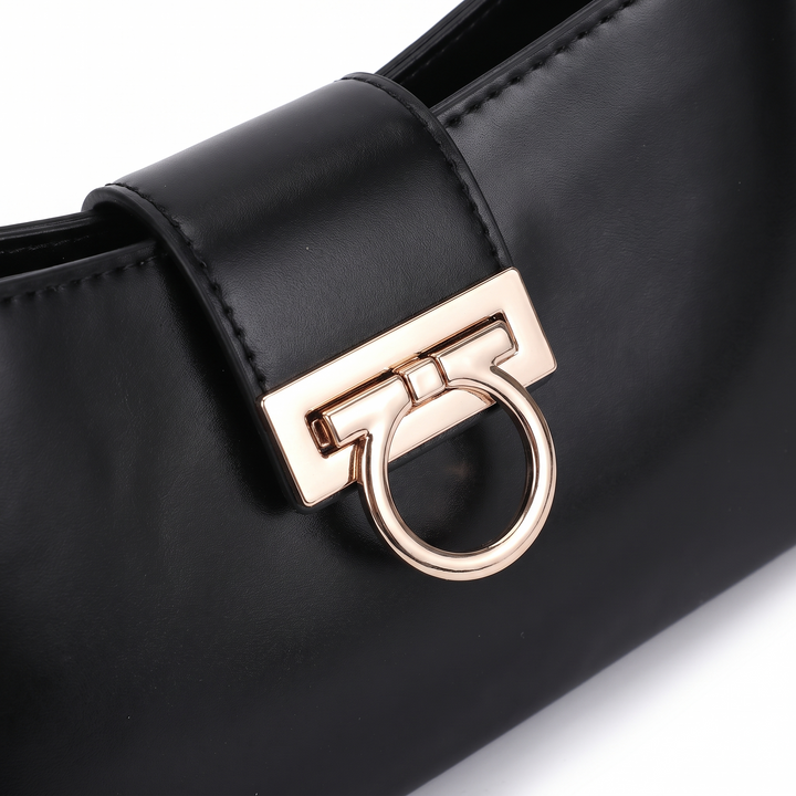 Women's Faux Leather Shoulder Bag, hardware close-up