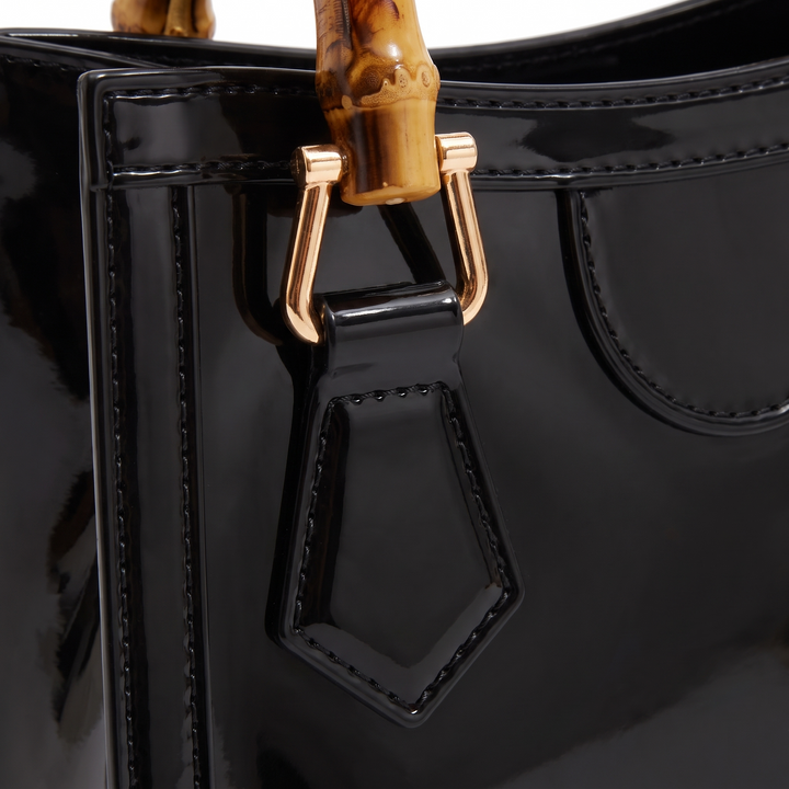 Women's Glossy Jelly Mini Tote Bag, hardware close-up