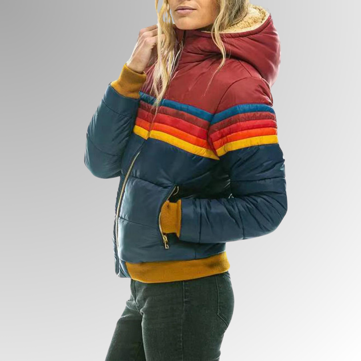 Women's Jacket | Quilted Puffer Style in Black, another view