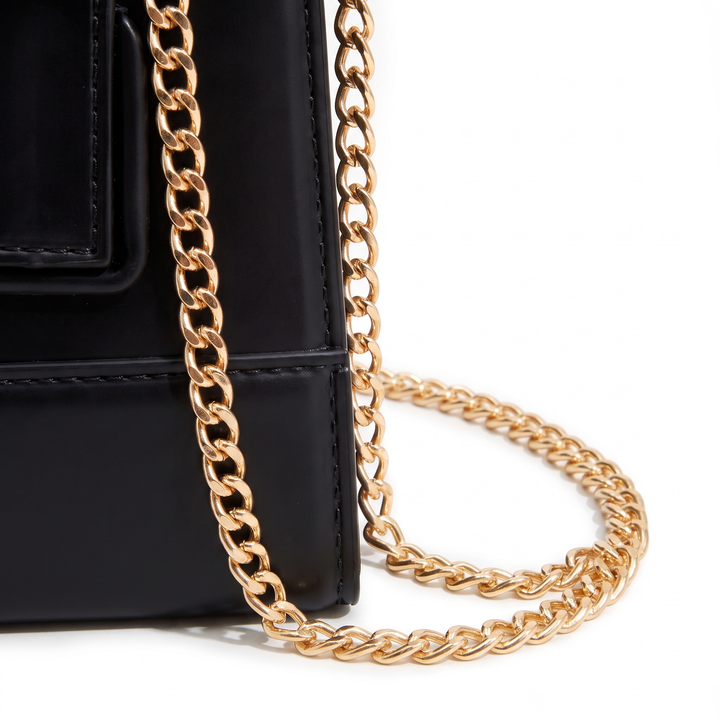 Women's Matte Faux Leather Mini Top Handle Bag, detail close-up