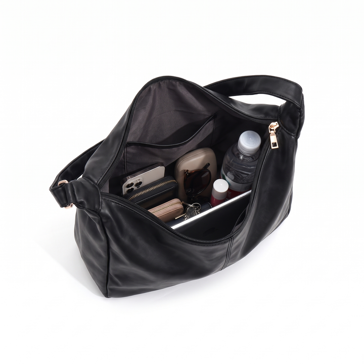 Women's Slouchy Faux Leather Hobo Bag, interior