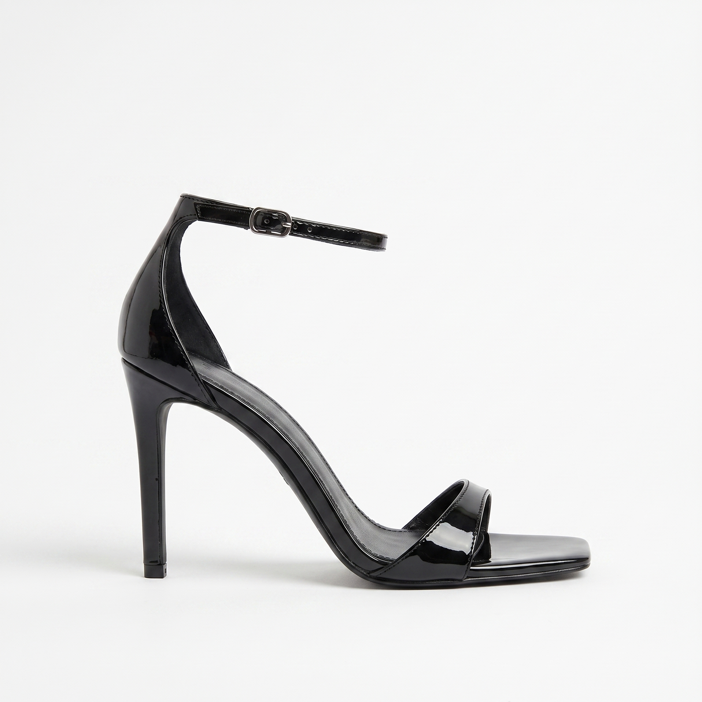 Sunoire top quality girl sexy genuine leather shoes summer fashion brand black designer high heels women 01 lateral profile black