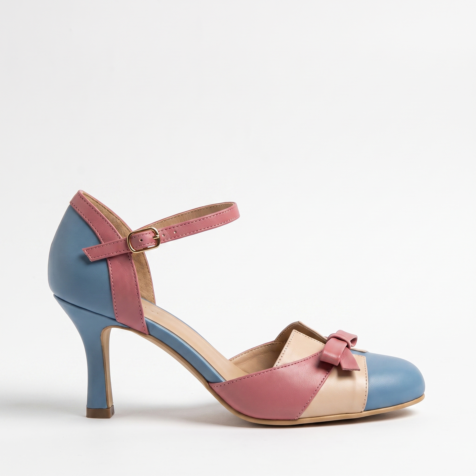 Sunoire adriana sandals 01 lateral profile blue