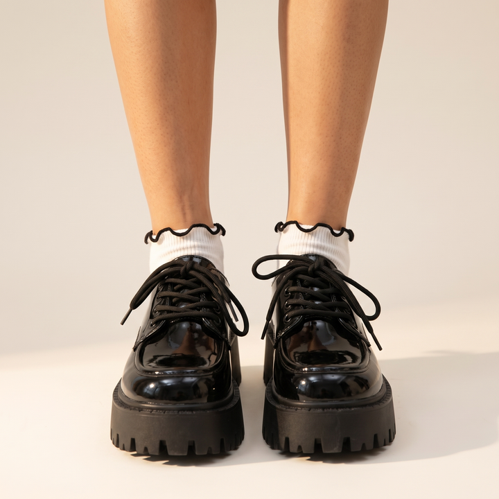 Sunoire lola black lace loafers 02 worn hero black