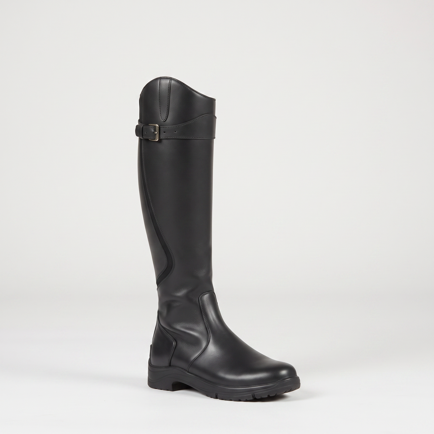 Sunoire helena orthopaedic riding leather boots with buckle strap and full length zip 03 colorway black