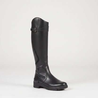 Sunoire helena orthopaedic riding leather boots with buckle strap and full length zip 03 colorway black