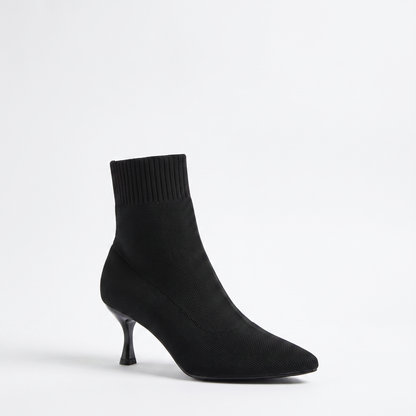 Sunoire knit stiletto ankle boots 03 colorway black
