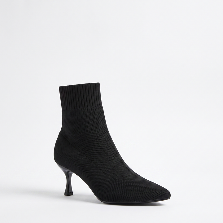 Sunoire knit stiletto ankle boots 03 colorway black