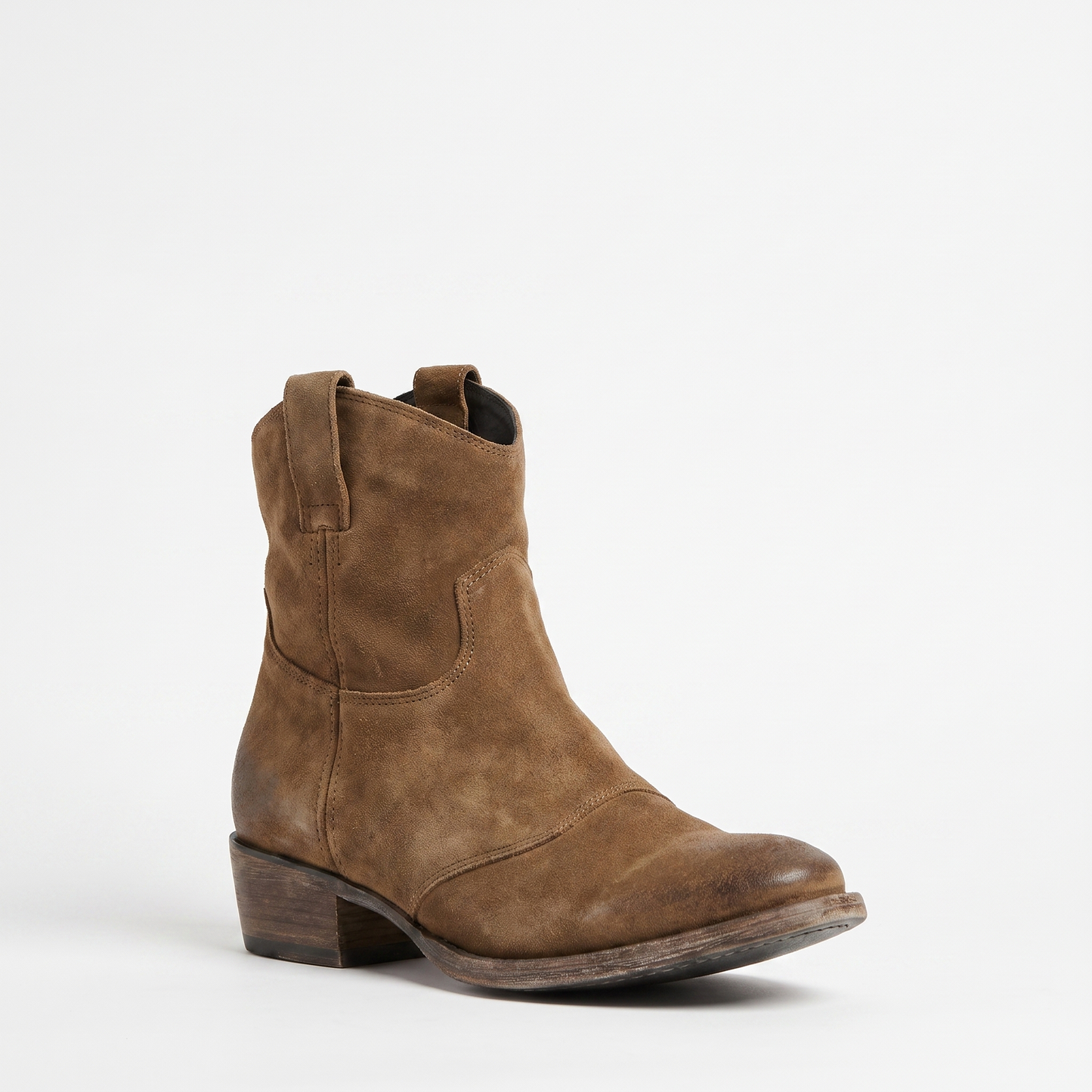 Sunoire ankle western pull tab boots 03 colorway brown