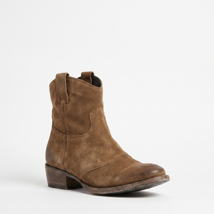 Sunoire ankle western pull tab boots 03 colorway brown