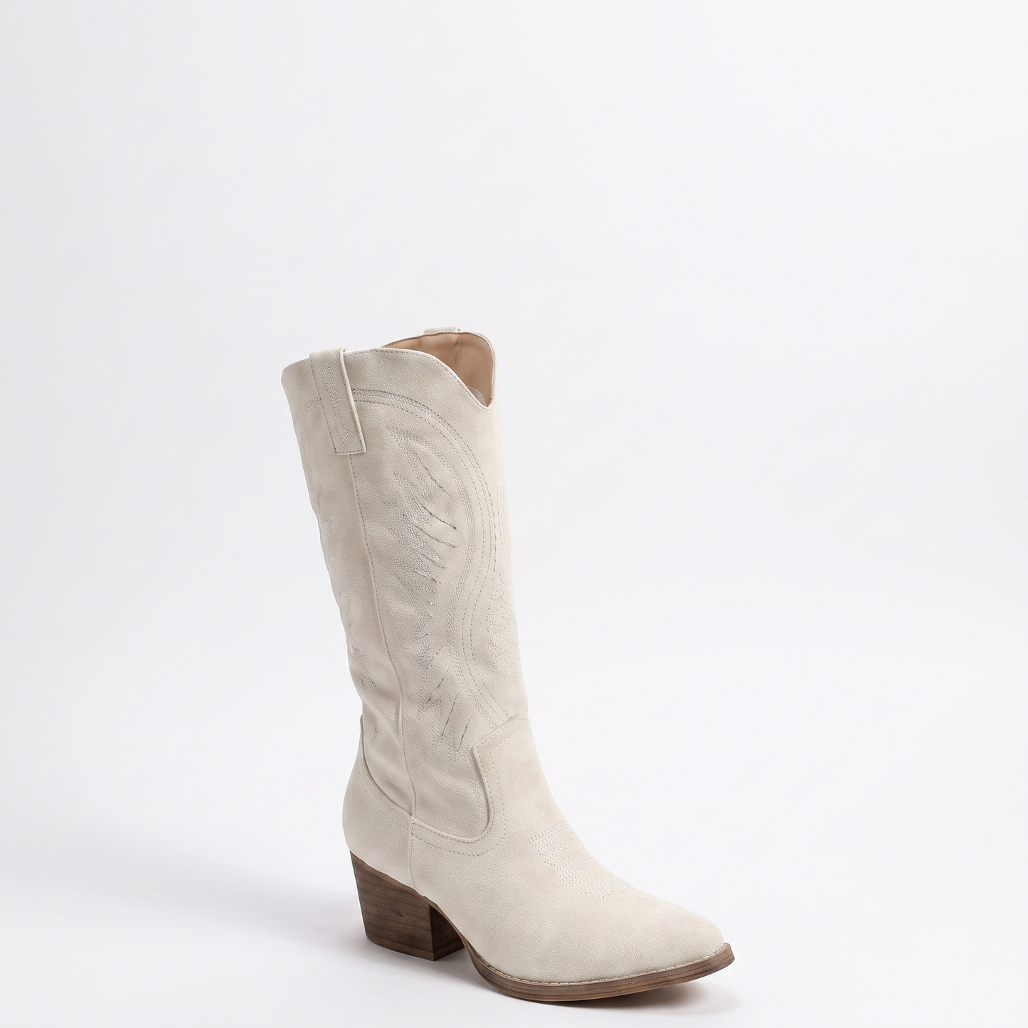 Sunoire knee high western embroidered boots 03 colorway white