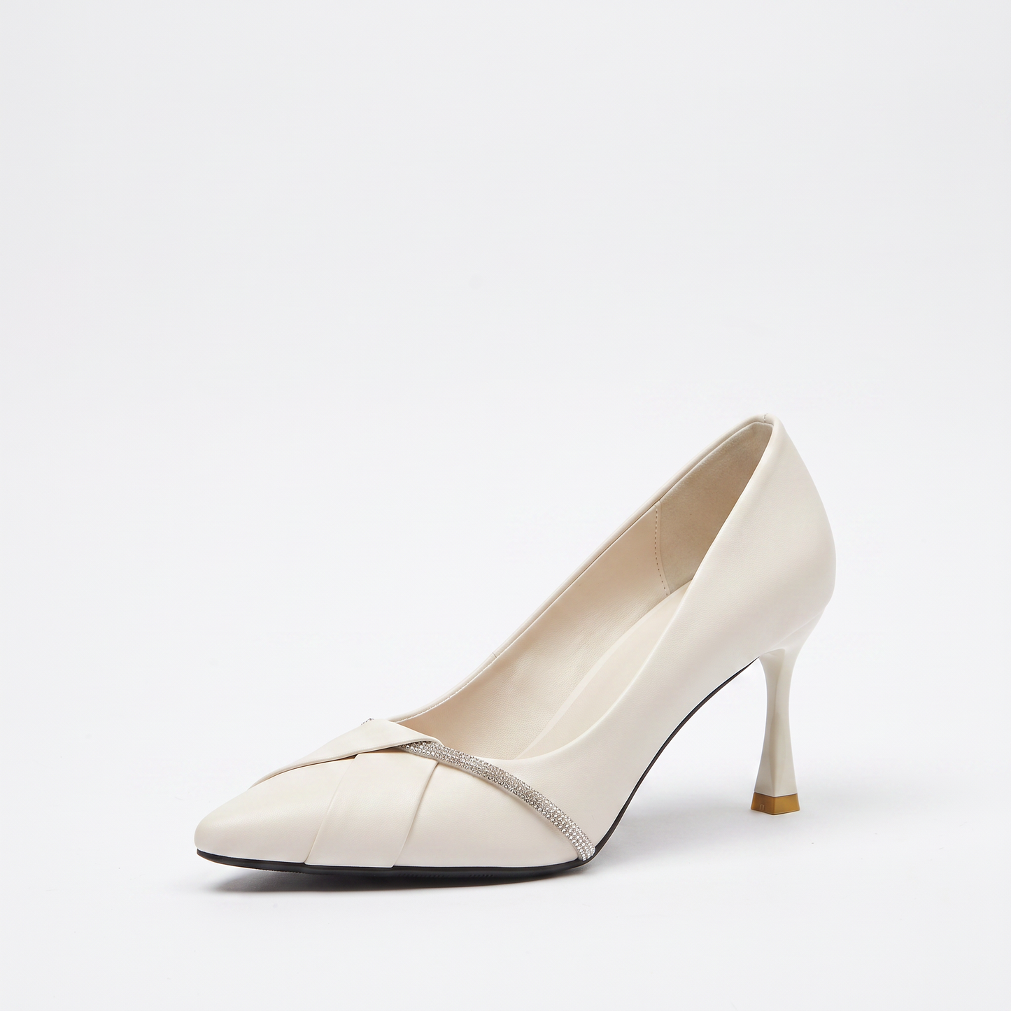 Sunoire arielle black heels 03 colorway white