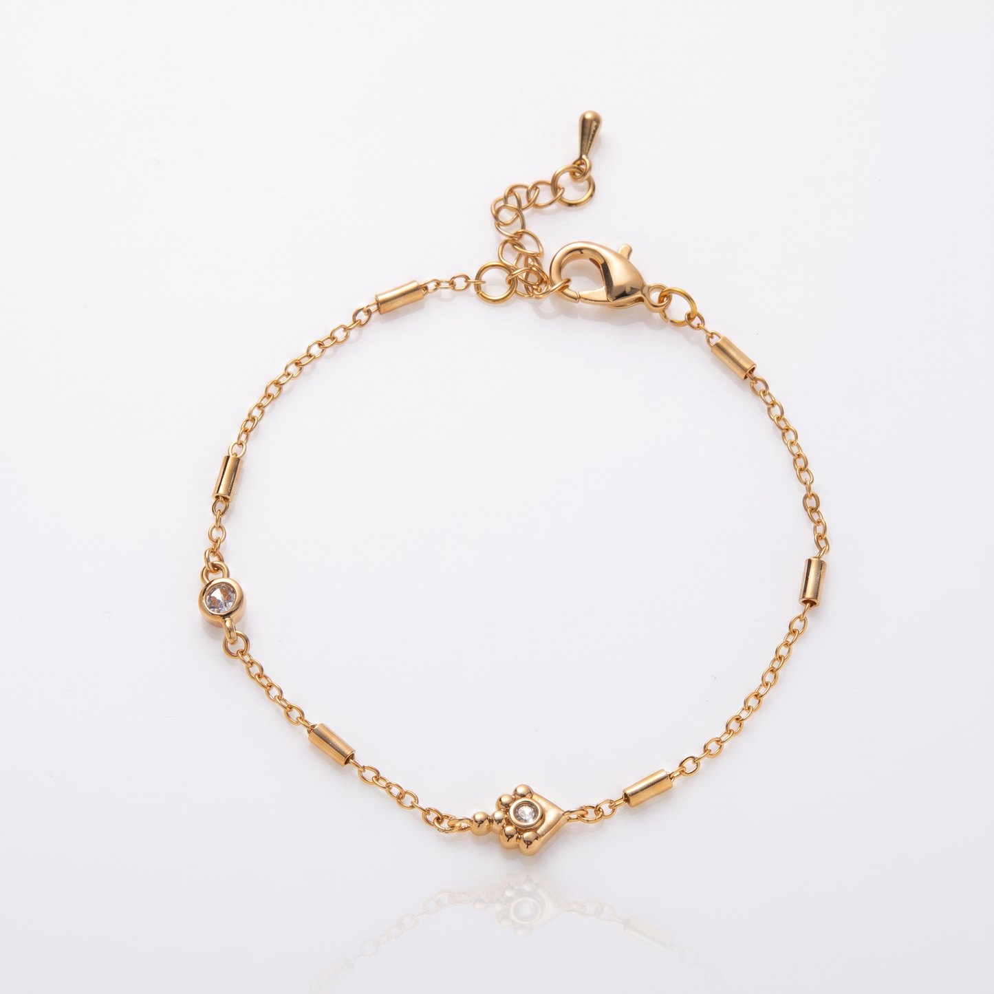 Sunoire fashion women s stainless steel bracelet bangles 18k gold plated jewelry heart cross zircon rhinestone bracelet for women 03 flatlay crystal cluster
