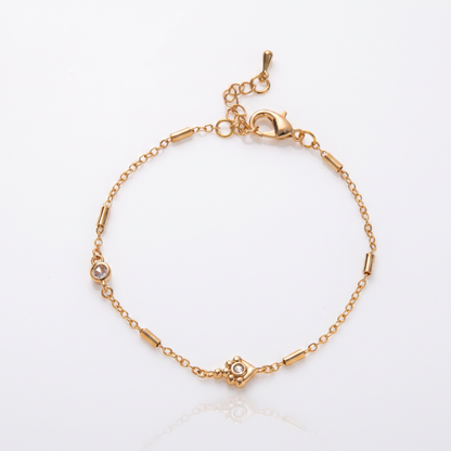 Sunoire fashion women s stainless steel bracelet bangles 18k gold plated jewelry heart cross zircon rhinestone bracelet for women 03 flatlay crystal cluster