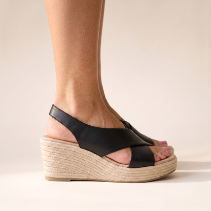 Sunoire aroven black sandals 03 side profile black