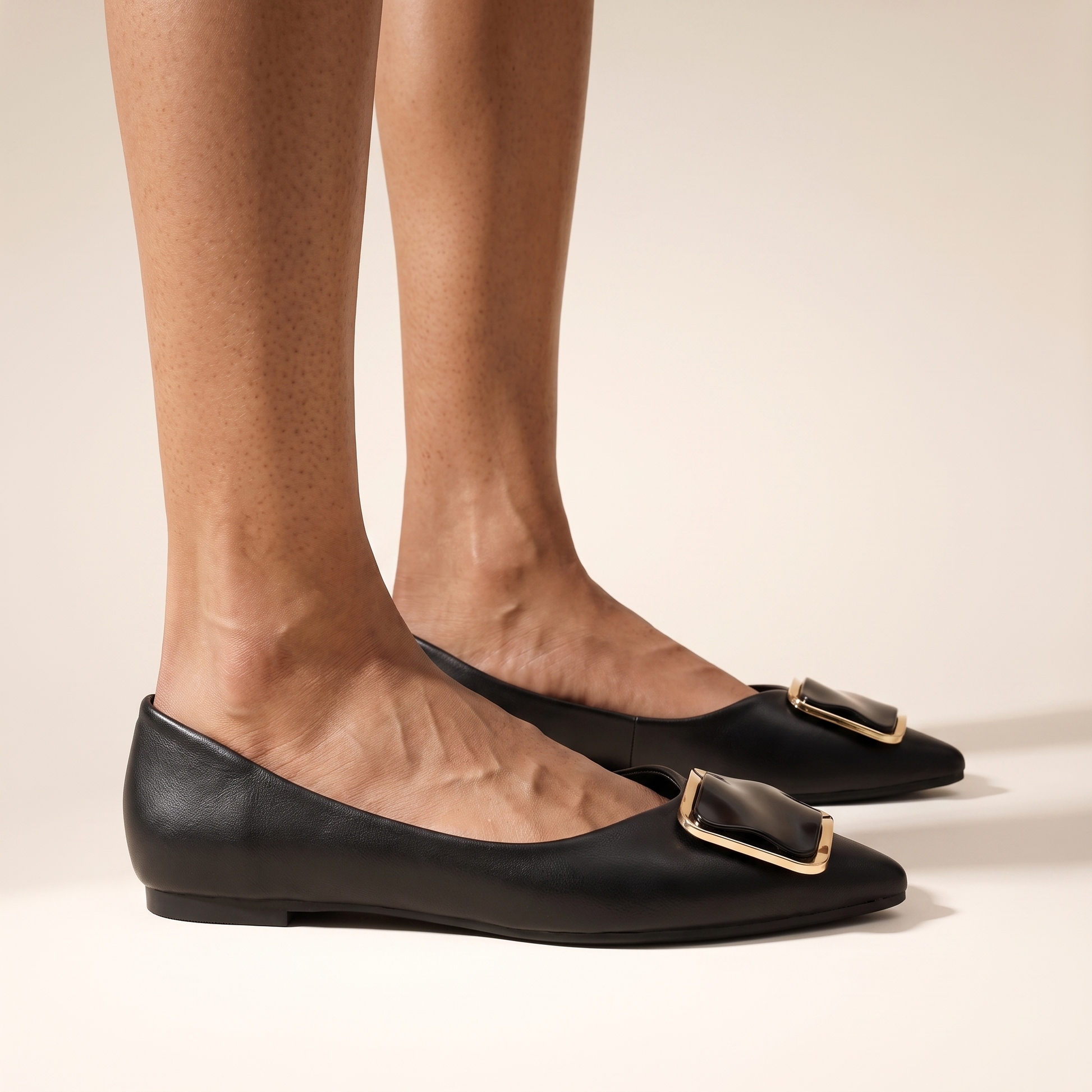 Sunoire adele black flats 03 side profile black
