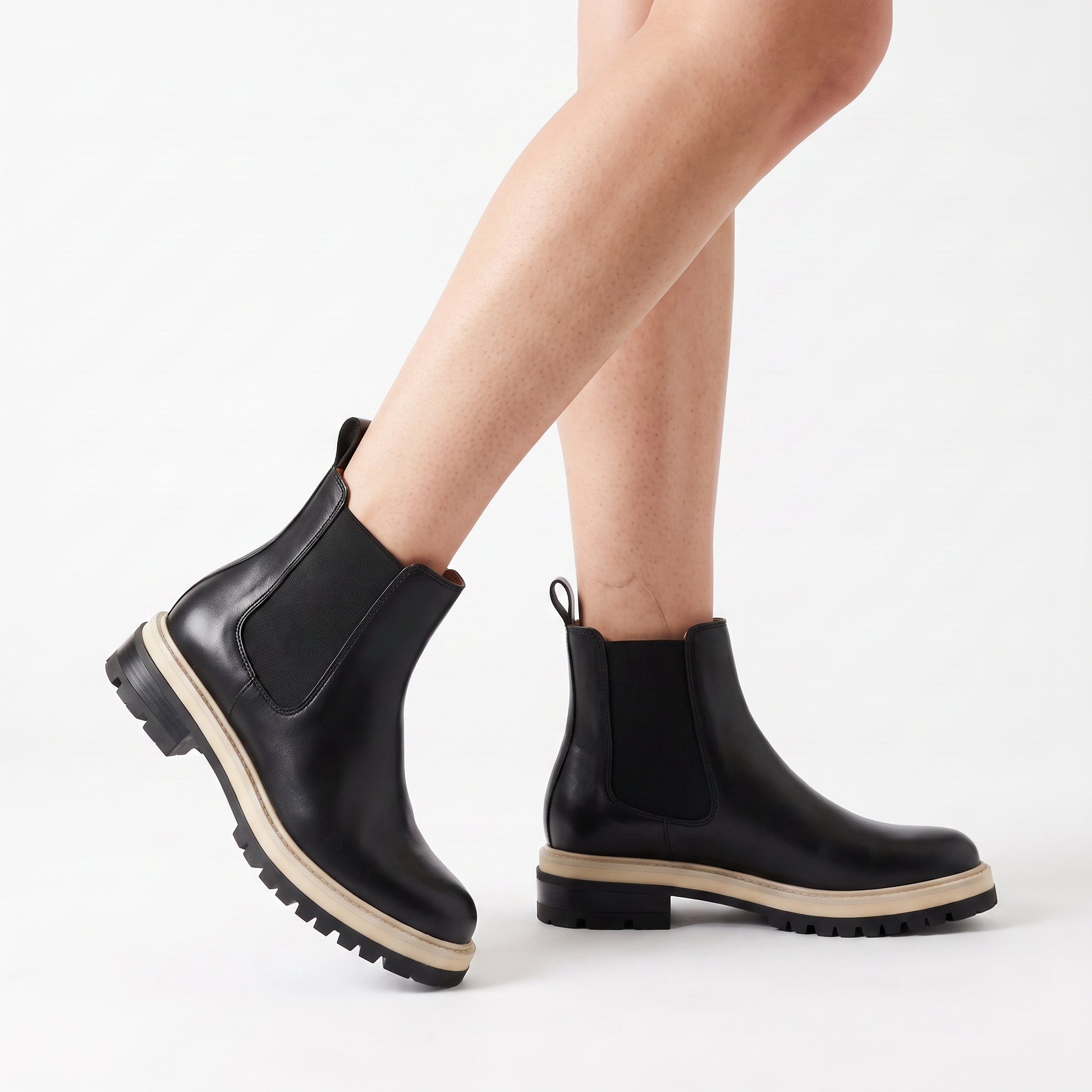 Sunoire vintage dikke zool chelsea boots dames winter 20 83e1b722 03 three quarter black