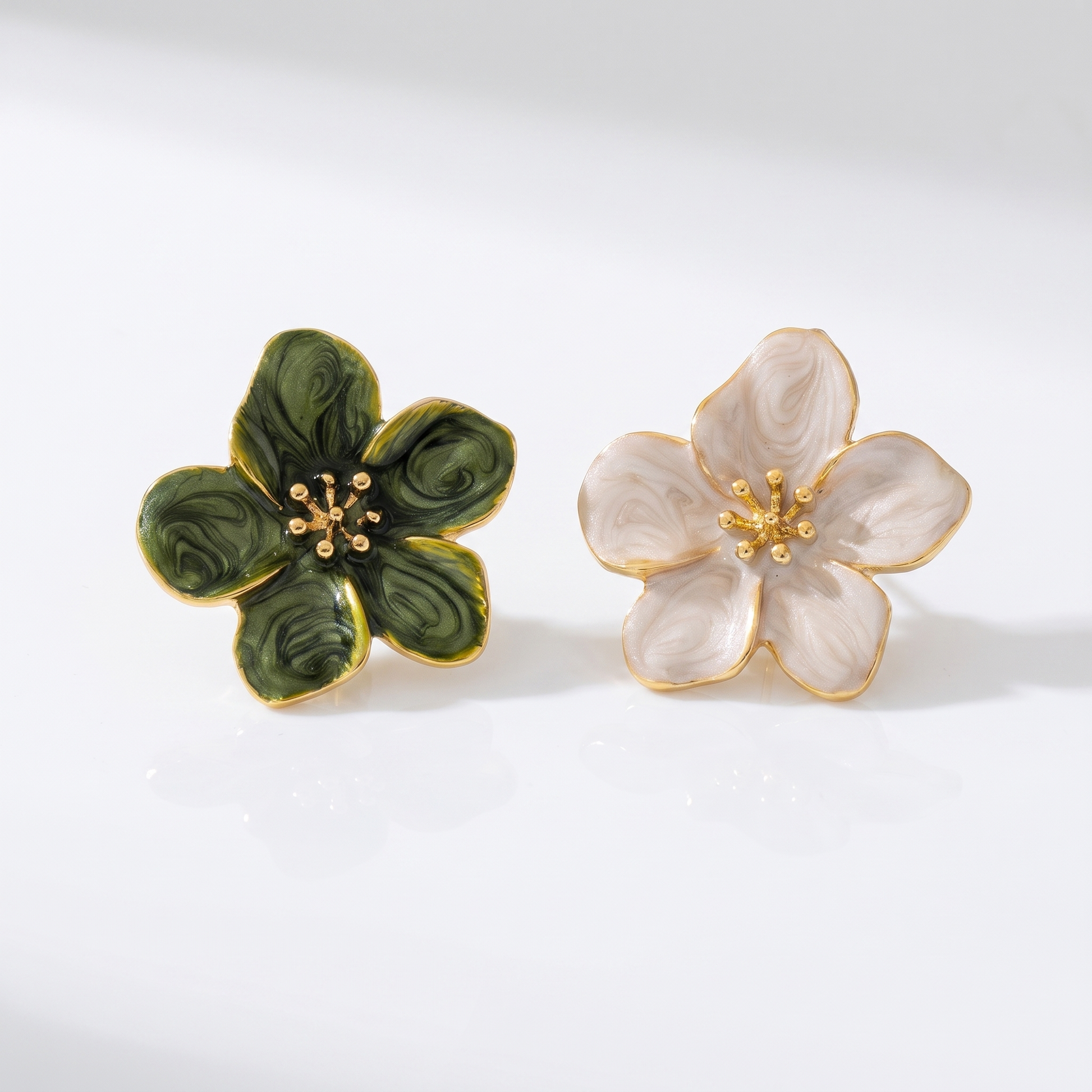 Sunoire new arrival summer atmosphere simple temperament gold plated earrings fashion oil drop flower stud earrings gifts for women 04 collection all styles