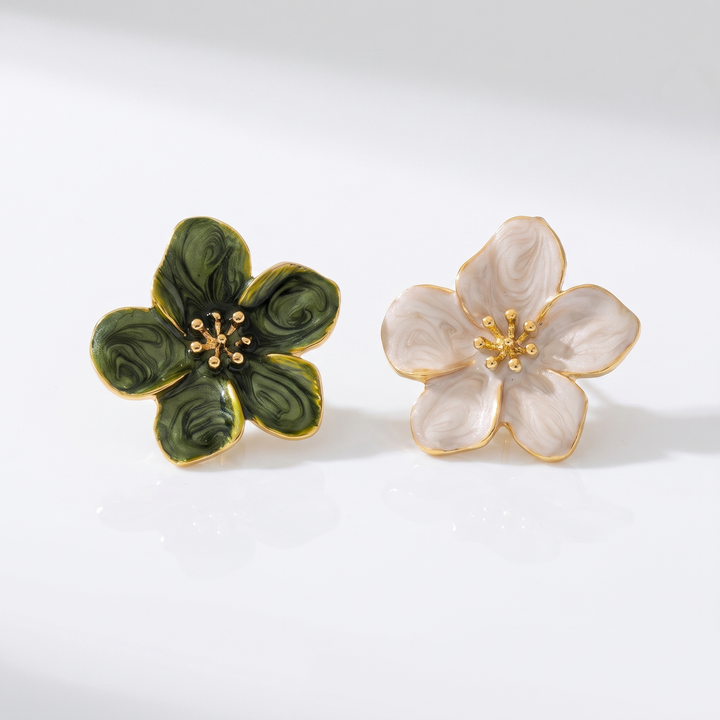 Sunoire new arrival summer atmosphere simple temperament gold plated earrings fashion oil drop flower stud earrings gifts for women 04 collection all styles