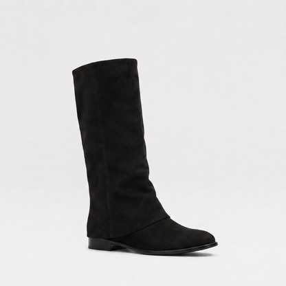 Sunoire hazel womens slouchy knee high boots rounded toe everyday fashion boots 04 colorway black