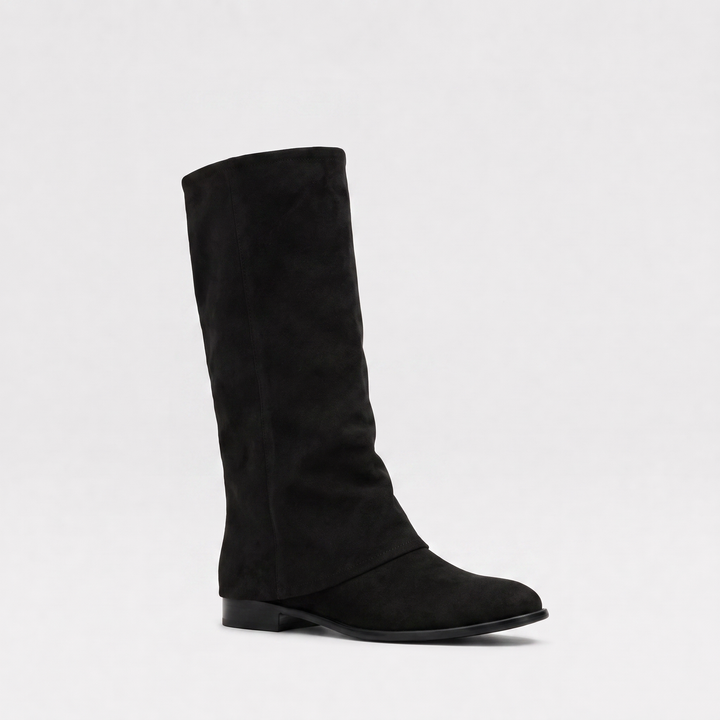 Sunoire hazel womens slouchy knee high boots rounded toe everyday fashion boots 04 colorway black