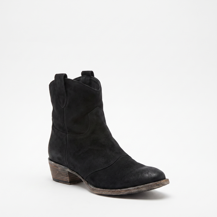 Sunoire ankle western pull tab boots 04 colorway black