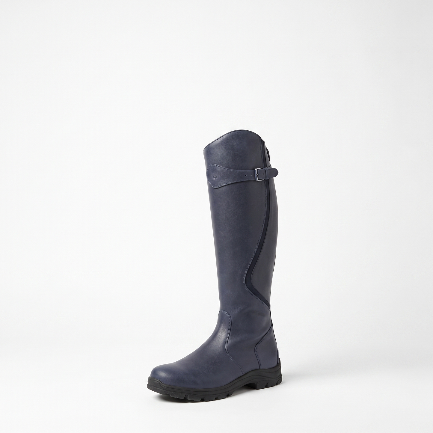 Sunoire helena orthopaedic riding leather boots with buckle strap and full length zip 04 colorway blue