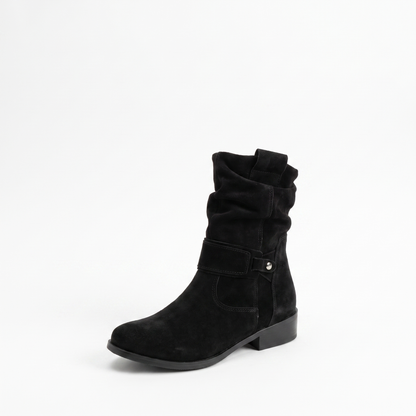 Sunoire slouchy suede boho ankle boots 04 colorway dark grey