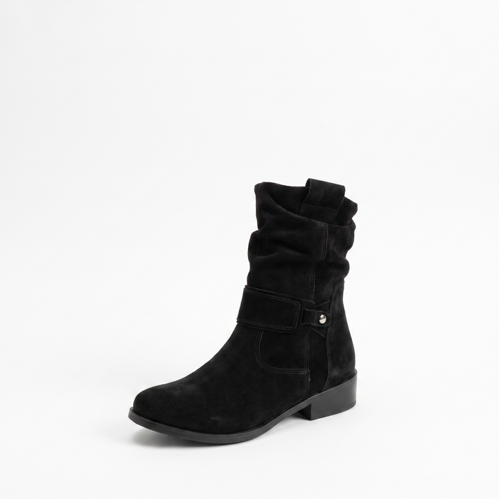 Sunoire slouchy suede boho ankle boots 04 colorway dark grey