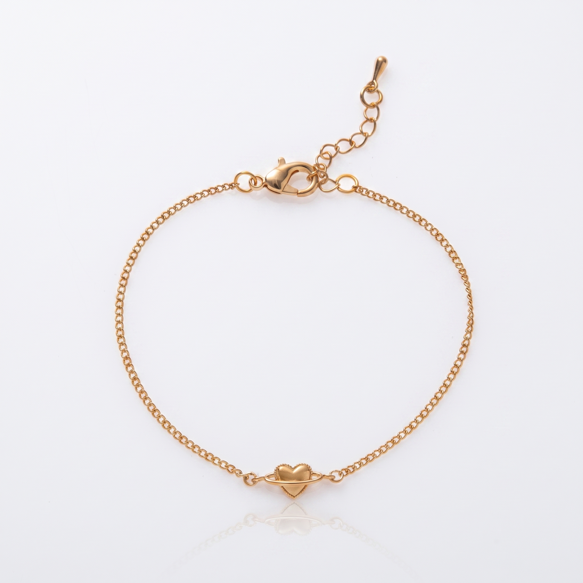 Sunoire fashion women s stainless steel bracelet bangles 18k gold plated jewelry heart cross zircon rhinestone bracelet for women 04 flatlay heart orbit