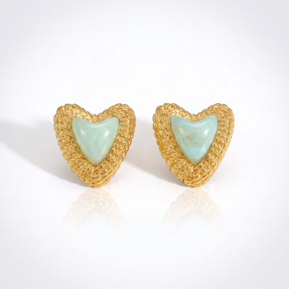 Sunoire european and american women 18k high quality gold earrings creative irregular pendant leaf earring fashion personalized jewelry 04 flatlay mint