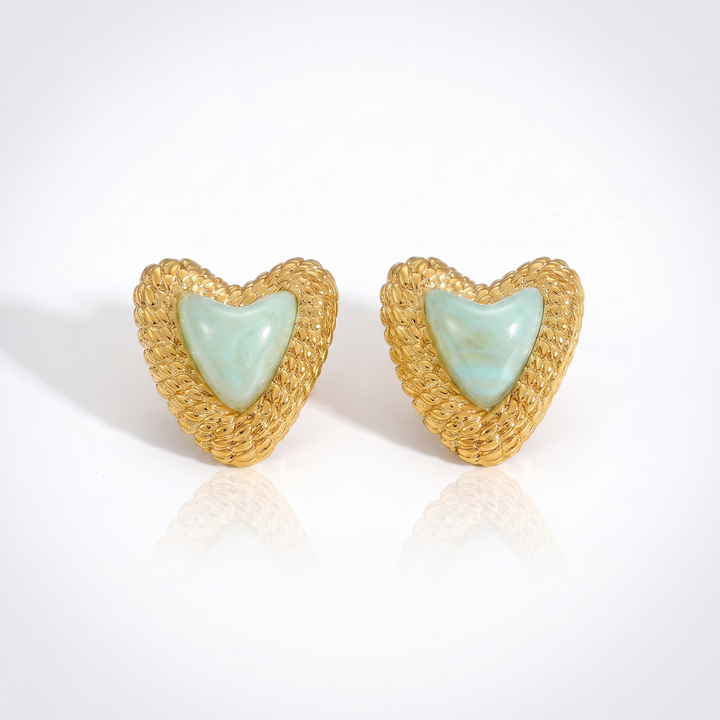 Sunoire european and american women 18k high quality gold earrings creative irregular pendant leaf earring fashion personalized jewelry 04 flatlay mint