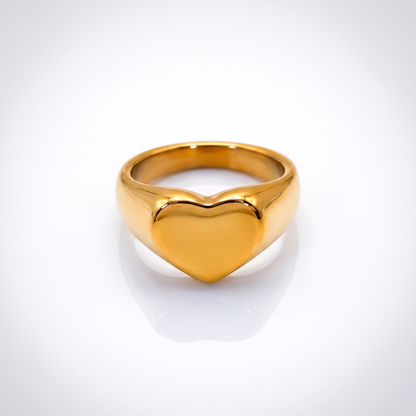 Sunoire emanco couple heart ring stainless steel punk style geometric personalized ring gift women valentine s day dropshipping 04 flatlay tr18909 gold color