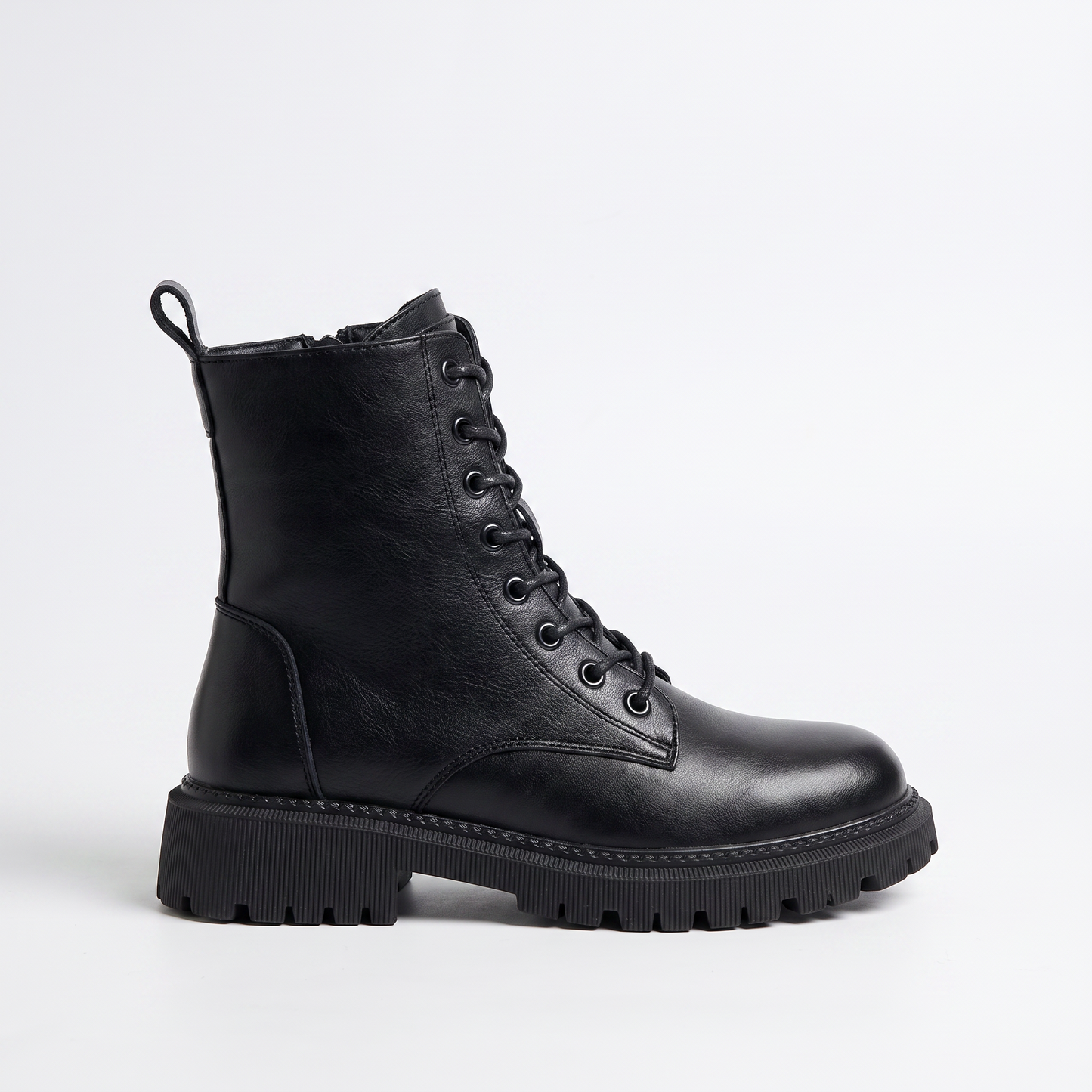 Sunoire delphine winterstiefel aus schwarzem leder 04 lateral profile black