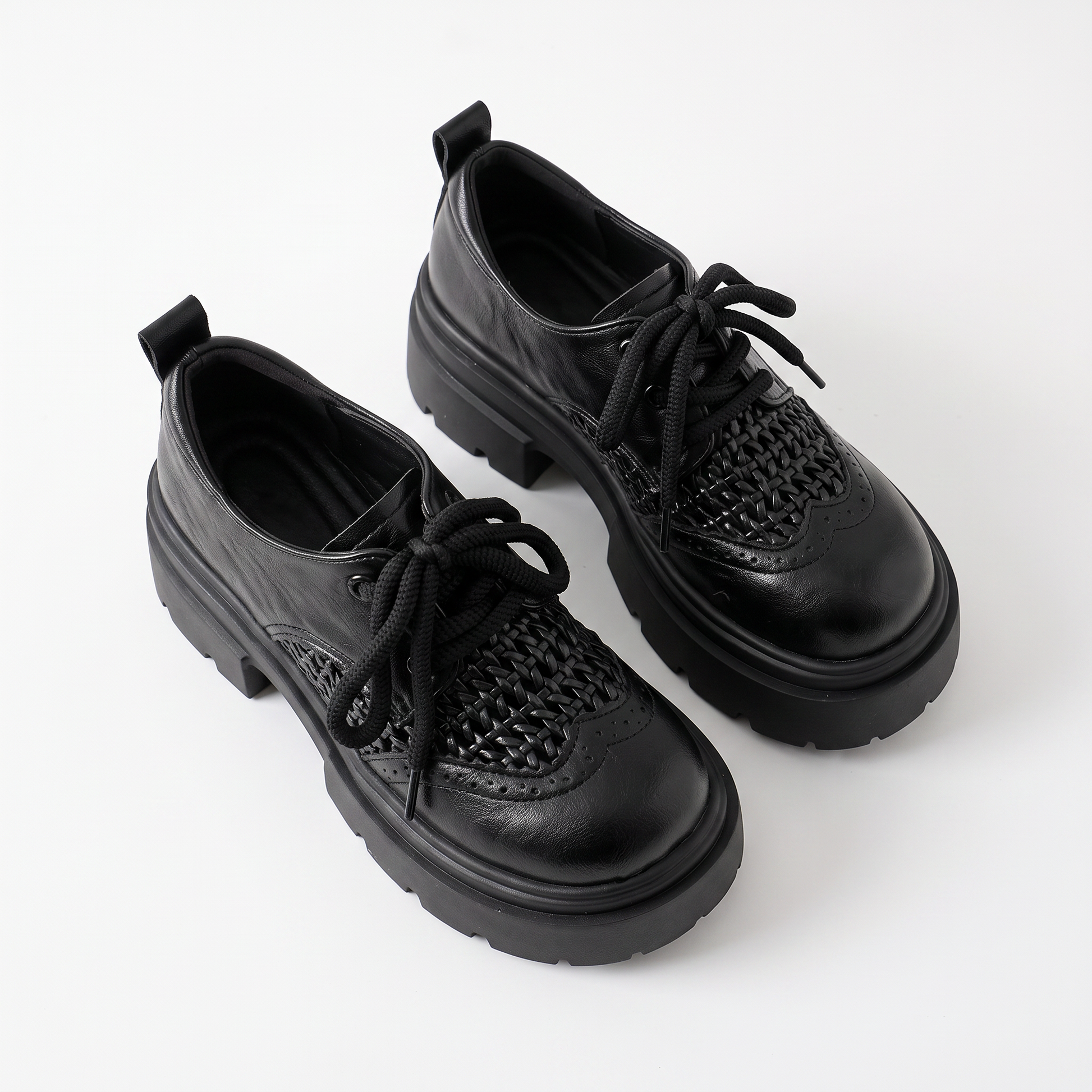 Sunoire caprice black lace up shoes 04 pair flatlay black