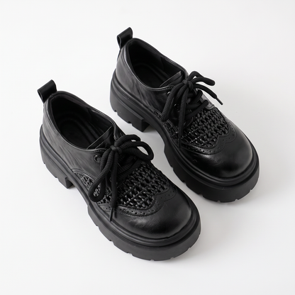 Sunoire caprice black lace up shoes 04 pair flatlay black